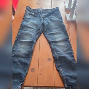 Men's Signature by Levi Strauss Dark Blue Straight Jeans Size 37 Slim